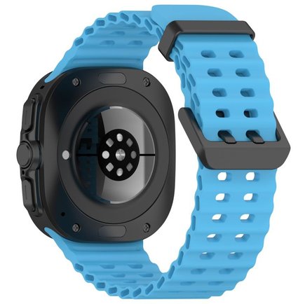 ����� ������� ����  Ocean Hole Dual Buckle Silicone Band ���� iBands (��� Sky Blue)  ����� ��� ����  Samsung Galaxy Watch Ultra / Watch Ultra 2025