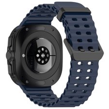 ����� ������� ����  Ocean Hole Dual Buckle Silicone Band ���� iBands (��� Dark Blue)  ����� ��� ����  Samsung Galaxy Watch Ultra / Watch Ultra 2025