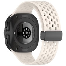 רצועת סיליקון מדגם Hole Magnetic Folding Buckle Silicone Band מבית iBands (צבע Starlight) לשעון חכם מדגם Samsung Galaxy Watch Ultra / Watch Ultra 2025 רצועת סיליקון מדגם Hole Magnetic Folding Buckle Silicone Band מבית iBands (צבע Starlight) לשעון חכם מדגם Samsung Galaxy Watch Ultra / Watch Ultra 2025