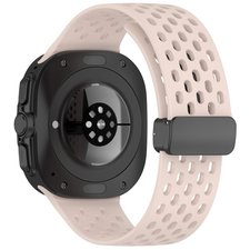 רצועת סיליקון מדגם Hole Magnetic Folding Buckle Silicone Band מבית iBands (צבע Pink) לשעון חכם מדגם Samsung Galaxy Watch Ultra / Watch Ultra 2025 רצועת סיליקון מדגם Hole Magnetic Folding Buckle Silicone Band מבית iBands (צבע Pink) לשעון חכם מדגם Samsung Galaxy Watch Ultra / Watch Ultra 2025