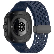 רצועת סיליקון מדגם Hole Magnetic Folding Buckle Silicone Band מבית iBands (צבע Blue) לשעון חכם מדגם Samsung Galaxy Watch Ultra / Watch Ultra 2025 רצועת סיליקון מדגם Hole Magnetic Folding Buckle Silicone Band מבית iBands (צבע Blue) לשעון חכם מדגם Samsung Galaxy Watch Ultra / Watch Ultra 2025