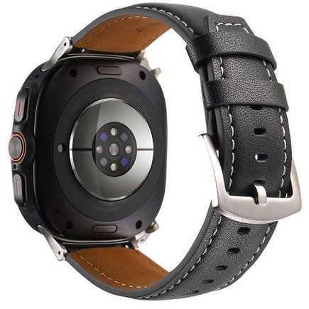 ����� ��� ���� Genuine Leather Band ���� iBands (���  Black)  ����� ��� ����  Samsung Galaxy Watch Ultra / Watch Ultra 2025