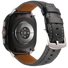 ����� ��� ���� Genuine Leather Band ���� iBands (���  Black)  ����� ��� ����  Samsung Galaxy Watch Ultra / Watch Ultra 2025
