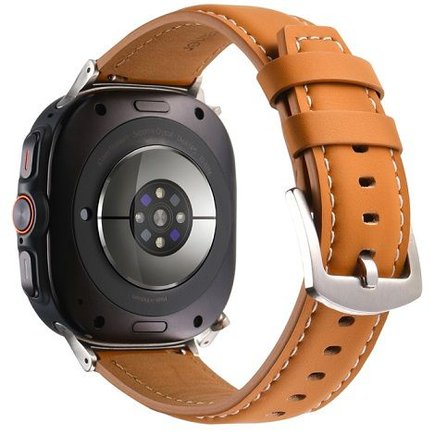 ����� ��� ���� Genuine Leather Band ���� iBands (���  Yellow)  ����� ��� ����  Samsung Galaxy Watch Ultra / Watch Ultra 2025