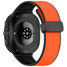 רצועת עור מדגם Magnetic Folding Buckle Leather Band מבית iBands (צבע Orange) לשעון חכם מדגם Samsung Galaxy Watch Ultra / Watch Ultra 2025 רצועת עור מדגם Magnetic Folding Buckle Leather Band מבית iBands (צבע Orange) לשעון חכם מדגם Samsung Galaxy Watch Ultra / Watch Ultra 2025