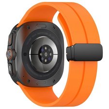 רצועת סיליקון מדגם Magnetic Folding Buckle Silicone Band מבית iBands (צבע Orange) לשעון חכם מדגם Samsung Galaxy Watch Ultra / Watch Ultra 2025 רצועת סיליקון מדגם Magnetic Folding Buckle Silicone Band מבית iBands (צבע Orange) לשעון חכם מדגם Samsung Galaxy Watch Ultra / Watch Ultra 2025