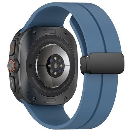 ����� ������� ���� Magnetic Folding Buckle Silicone Band ���� iBands (��� Blue)  ����� ��� ����  Samsung Galaxy Watch Ultra / Watch Ultra 2025