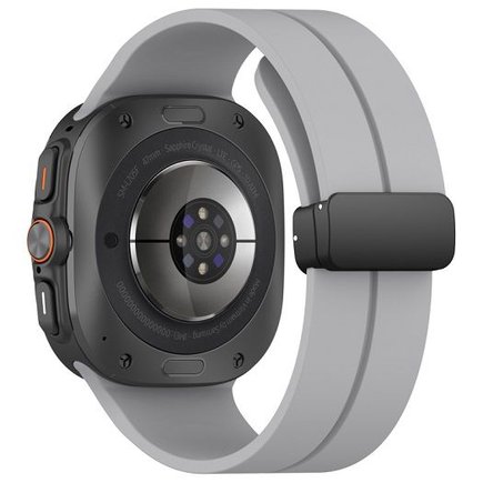����� ������� ���� Magnetic Folding Buckle Silicone Band ���� iBands (��� Grey)  ����� ��� ����  Samsung Galaxy Watch Ultra / Watch Ultra 2025