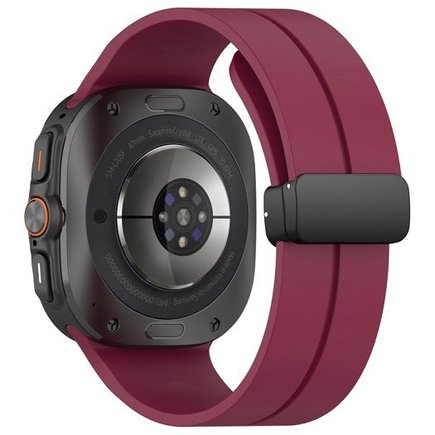 ����� ������� ���� Magnetic Folding Buckle Silicone Band ���� iBands (��� Red)  ����� ��� ����  Samsung Galaxy Watch Ultra / Watch Ultra 2025