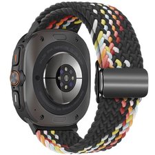 רצועת בד / ניילון מדגם Loop Magnetic Buckle Nylon Band מבית iBands (צבע Black Rainbow) לשעון חכם מדגם Samsung Galaxy Watch Ultra / Watch Ultra 2025 רצועת בד / ניילון מדגם Loop Magnetic Buckle Nylon Band מבית iBands (צבע Black Rainbow) לשעון חכם מדגם Samsung Galaxy Watch Ultra / Watch Ultra 2025