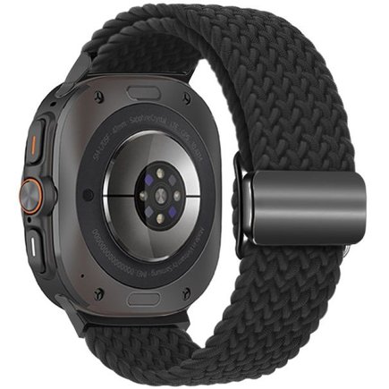 ����� �� / ������ ���� Loop Magnetic Buckle Nylon Band ���� iBands (��� Black)  ����� ��� ����  Samsung Galaxy Watch Ultra / Watch Ultra 2025