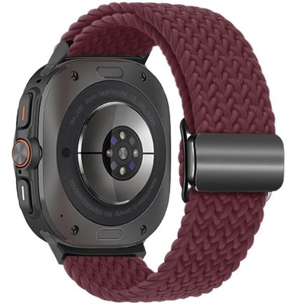 ����� �� / ������ ���� Loop Magnetic Buckle Nylon Band ���� iBands (��� Wine Red)  ����� ��� ����  Samsung Galaxy Watch Ultra / Watch Ultra 2025