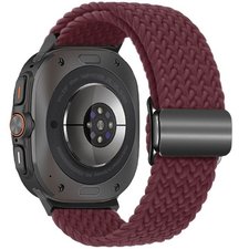 רצועת בד / ניילון מדגם Loop Magnetic Buckle Nylon Band מבית iBands (צבע Wine Red) לשעון חכם מדגם Samsung Galaxy Watch Ultra / Watch Ultra 2025 רצועת בד / ניילון מדגם Loop Magnetic Buckle Nylon Band מבית iBands (צבע Wine Red) לשעון חכם מדגם Samsung Galaxy Watch Ultra / Watch Ultra 2025