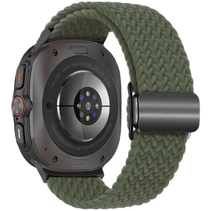 ����� �� / ������ ���� Loop Magnetic Buckle Nylon Band ���� iBands (��� Dark Olive)  ����� ��� ����  Samsung Galaxy Watch Ultra / Watch Ultra 2025