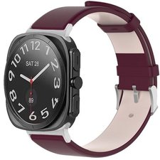 רצועת עור מדגם Stainless Leather Band מבית iBands (צבע Wine Red) לשעון חכם מדגם Samsung Galaxy Watch Ultra / Watch Ultra 2025 רצועת עור מדגם Stainless Leather Band מבית iBands (צבע Wine Red) לשעון חכם מדגם Samsung Galaxy Watch Ultra / Watch Ultra 2025