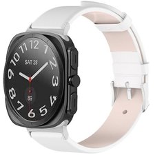 רצועת עור מדגם Stainless Leather Band מבית iBands (צבע White) לשעון חכם מדגם Samsung Galaxy Watch Ultra / Watch Ultra 2025 רצועת עור מדגם Stainless Leather Band מבית iBands (צבע White) לשעון חכם מדגם Samsung Galaxy Watch Ultra / Watch Ultra 2025