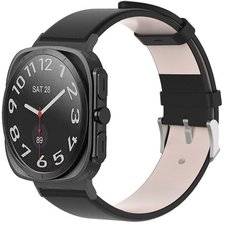 רצועת עור מדגם Stainless Leather Band מבית iBands (צבע Black) לשעון חכם מדגם Samsung Galaxy Watch Ultra / Watch Ultra 2025 רצועת עור מדגם Stainless Leather Band מבית iBands (צבע Black) לשעון חכם מדגם Samsung Galaxy Watch Ultra / Watch Ultra 2025