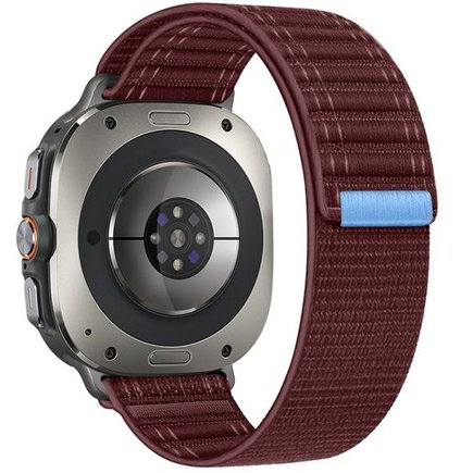 ����� �� / ������ ���� Texture Nylon Band ���� iBands (���  Red)  ����� ��� ����  Samsung Galaxy Watch Ultra / Watch Ultra 2025