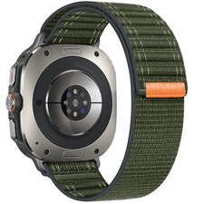 ����� �� / ������ ���� Texture Nylon Band ���� iBands (��� Green)  ����� ��� ����  Samsung Galaxy Watch Ultra / Watch Ultra 2025