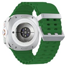 רצועת סיליקון מדגם Ocean Hole Dual Buckle Silicone Band מבית iBands (צבע Green/Silver) לשעון חכם מדגם Samsung Galaxy Watch Ultra / Watch Ultra 2025 רצועת סיליקון מדגם Ocean Hole Dual Buckle Silicone Band מבית iBands (צבע Green/Silver) לשעון חכם מדגם Samsung Galaxy Watch Ultra / Watch Ultra 2025