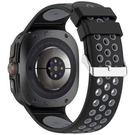 ����� ������� ����  Holes Silicone Band ���� iBands (��� Black/Gray)  ����� ��� ����  Samsung Galaxy Watch Ultra / Watch Ultra 2025
