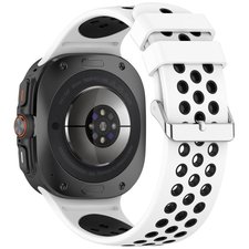 ����� ������� ����  Holes Silicone Band ���� iBands (��� White/Black)  ����� ��� ����  Samsung Galaxy Watch Ultra / Watch Ultra 2025