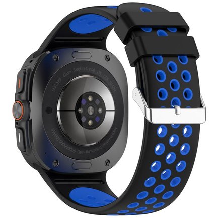 ����� ������� ����  Holes Silicone Band ���� iBands (��� Black/Blue)  ����� ��� ����  Samsung Galaxy Watch Ultra / Watch Ultra 2025