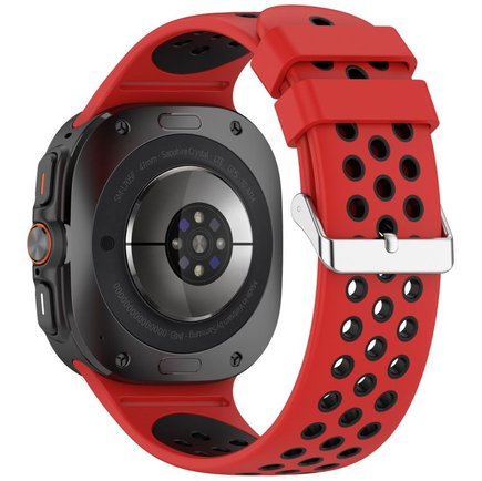 ����� ������� ����  Holes Silicone Band ���� iBands (��� Red/Black)  ����� ��� ����  Samsung Galaxy Watch Ultra / Watch Ultra 2025
