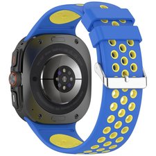 ����� ������� ����  Holes Silicone Band ���� iBands (��� Blue/Yellow)  ����� ��� ����  Samsung Galaxy Watch Ultra / Watch Ultra 2025