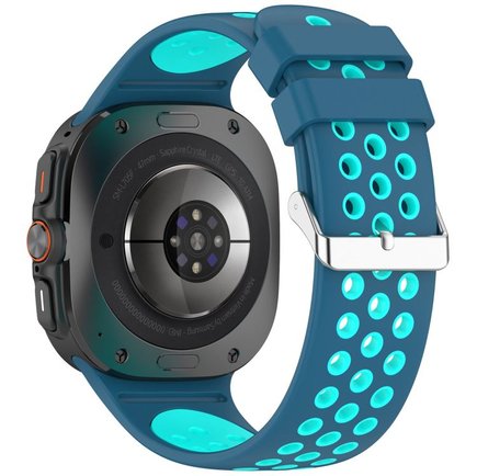 ����� ������� ����  Holes Silicone Band ���� iBands (��� Blue/Teal Green)  ����� ��� ����  Samsung Galaxy Watch Ultra / Watch Ultra 2025