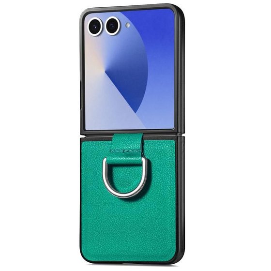 ����� ��� ���� Litchi Ring Leather Case ���� LaTera ������ ������ ����: Samsung Galaxy Z Flip 8 (��� ����)