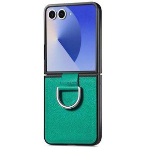 ����� ��� ���� Litchi Ring Leather Case ���� LaTera ������ ������ ����: Samsung Galaxy Z Flip 8 (��� ����)