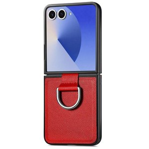 ����� ��� ���� Litchi Ring Leather Case ���� LaTera ������ ������ ����: Samsung Galaxy Z Flip 8 (��� ����)